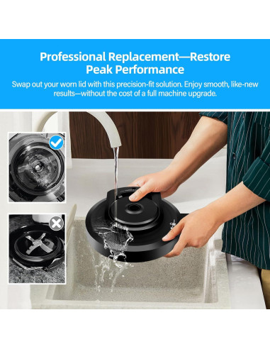 Tapa de Tazón Exterior Kitchests para Ninja CREAMi 0.22 kg