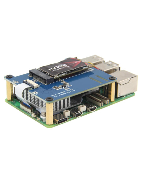 Placa Periférica PCIe M300 para Raspberry Pi 5 - Soporte M.2 NVMe