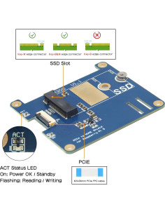 Placa Periférica PCIe M300 para Raspberry Pi 5 - Soporte M.2 NVMe 2