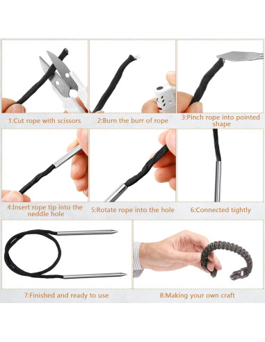 Conjunto de Herramientas Knotter FID Shimeyao 12 Pcs Negro