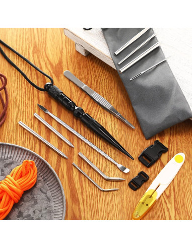 Conjunto de Herramientas Knotter FID Shimeyao 12 Pcs Negro