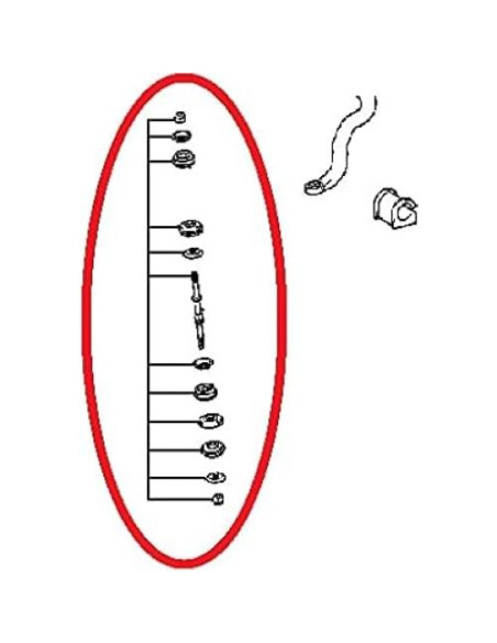 Kit de Enlace de Barra Estabilizadora Delantera Nisto para Toyota Yaris 1999-2005 2013-2018