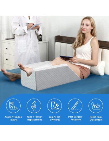 Cojín Elevador de Piernas Forias Espuma Viscoelástica 64.8x23.9 cm