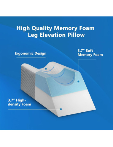 Cojín Elevador de Piernas Forias Espuma Viscoelástica 64.8x23.9 cm