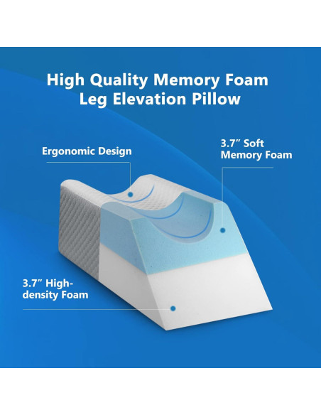 Cojín Elevador de Piernas Forias Espuma Viscoelástica 64.8x23.9 cm