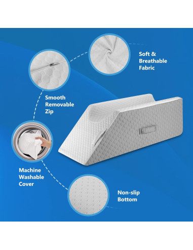 Cojín Elevador de Piernas Forias Espuma Viscoelástica 64.8x23.9 cm