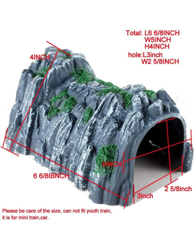 Modelo de Escenario NWFashion Túnel Rocoso 1:160 para Tren
