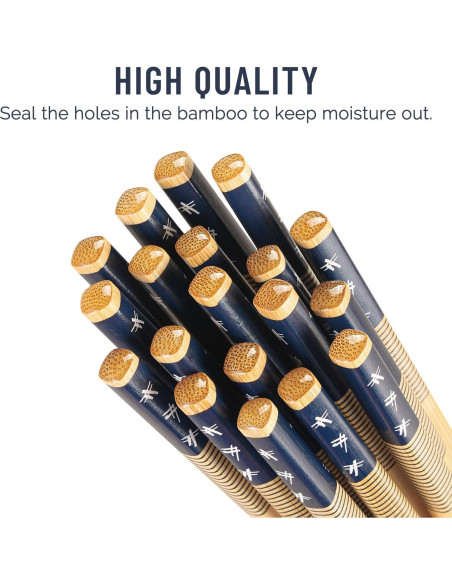 100 Pares de Palillos de Bambú Reutilizables 24 cm LOROTOCO