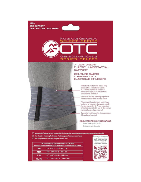 Soporte Lumbosacro OTC 2889 para Mujeres 17.78 cm Gris