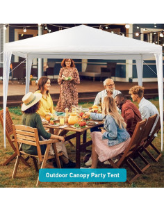 Carpa de Fiesta 3x3m Blanca ANTSKU con Paredes Removibles 2