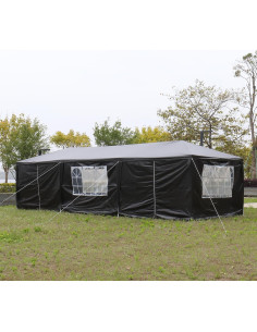 Carpa de Fiesta Exterior 3x9m ANTSKU Negra con Paredes Removibles 2