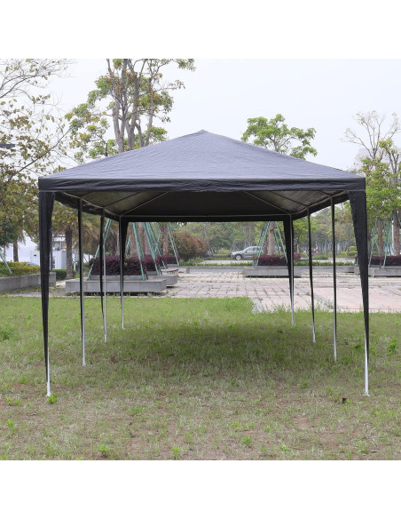 Carpa de Fiesta Exterior 3x9m ANTSKU Negra con Paredes Removibles
