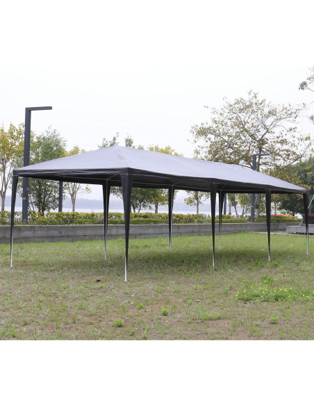 Carpa de Fiesta Exterior 3x9m ANTSKU Negra con Paredes Removibles