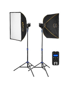 Kit de Luz de Estudio Flashpoint BLAZ 300-V 300Ws R2 con 2 Softbox