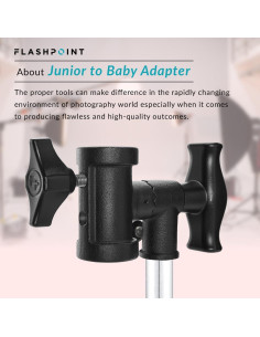 Adaptador Flashpoint Junior a Baby - Hierro Ajustable 1.36kg 2