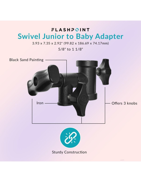 Adaptador Flashpoint Junior a Baby - Hierro Ajustable 1.36kg