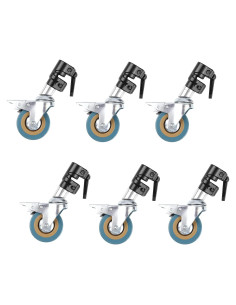 Juego de 6 Ruedas Giratorias ShowMaven 5.08cm con Freno