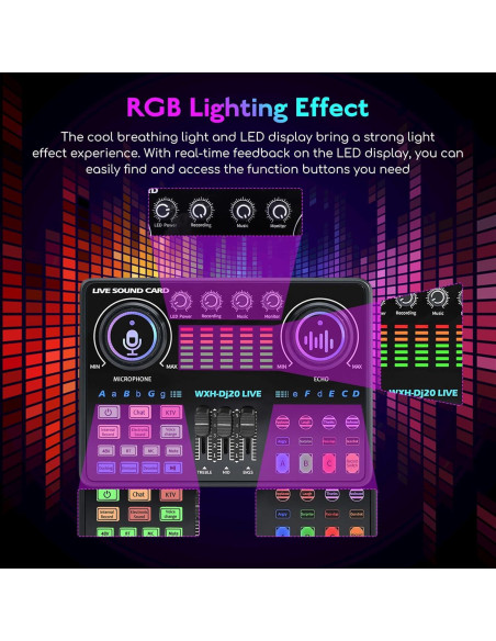 Paquete de Podcast Profesional ALSO GO WXH520 con Tarjeta de Sonido