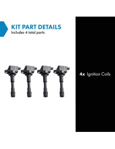 Juego de Bobinas de Encendido TRQ 4 Piezas para Honda Acura 2