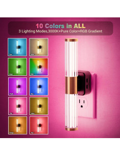 Luz Nocturna JandCase RGB con Sensor y Regulador 9.14cm 2