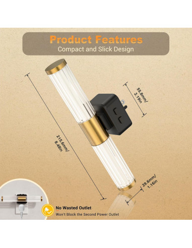 Luz Nocturna JandCase RGB con Sensor y Regulador 9.14cm