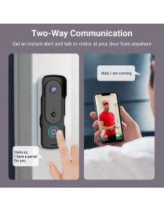 Cámara Timbre Video Inalámbrica Swankiz VD200 1080P HD 2