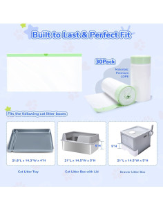 Forros de Arena PETOCAT 30 Bolsas Desechables Resistentes 2