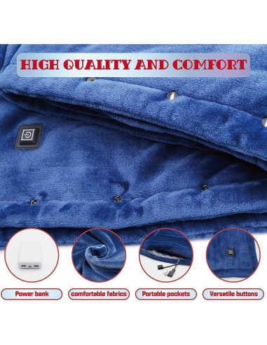 Manta Calentada a Batería KADORVA 139.7x83.8cm Sin Cable