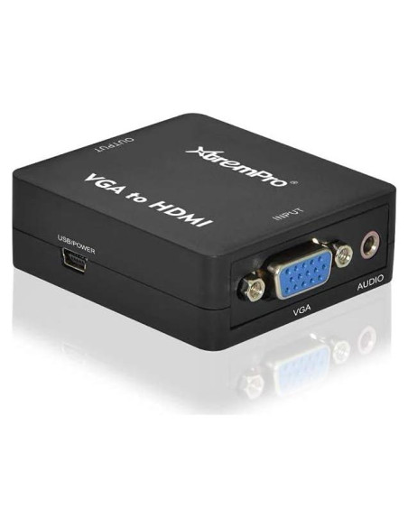 Adaptador VGA a HDMI XtremPro 1800p Full HD con Audio
