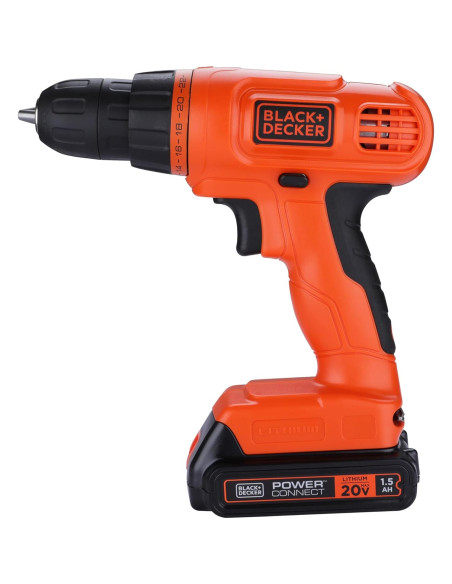 Taladro Atornillador Inalámbrico BLACK+DECKER 20V MAX + 30 Accesorios