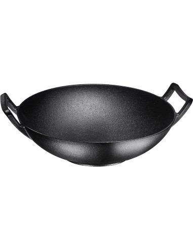 Wok de hierro fundido esmaltado Bruntmor 35 cm con tapa