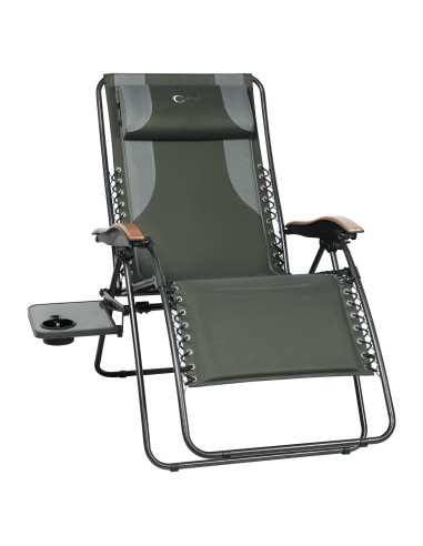 Silla de Patio Reclinable Portal XL con Cojines y Porta Vasos