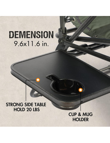 Silla de Patio Reclinable Portal XL con Cojines y Porta Vasos