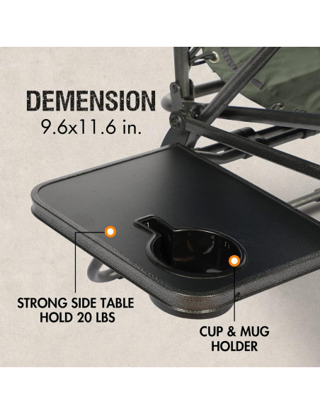 Silla de Patio Reclinable Portal XL con Cojines y Porta Vasos