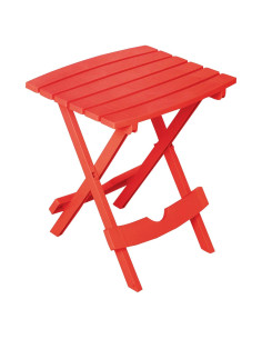 Mesa Lateral Plegable Quik-Fold Adams Rojo Cereza 38.74x44.13cm