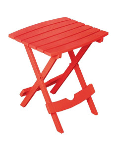 Mesa Lateral Plegable Quik-Fold Adams Rojo Cereza 38.74x44.13cm 2