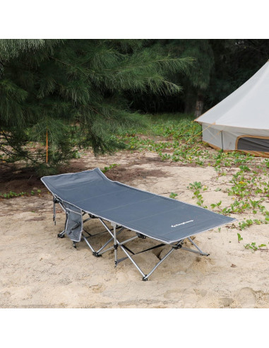 Cama de Camping Plegable KingCamp 190x67cm 120kg Gris