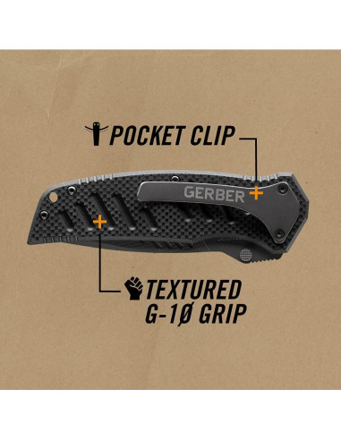 Cuchillo de bolsillo Gerber G0594 Táctico Minimalista 8.26 cm