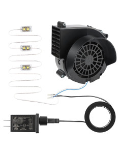 Ventilador de Aire Inflable Kalolary 12V 1A con 3 Luces LED