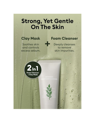Limpiador Espumoso 2-en-1 MISSHA Artemisia 150ml - Facial y Mascarilla