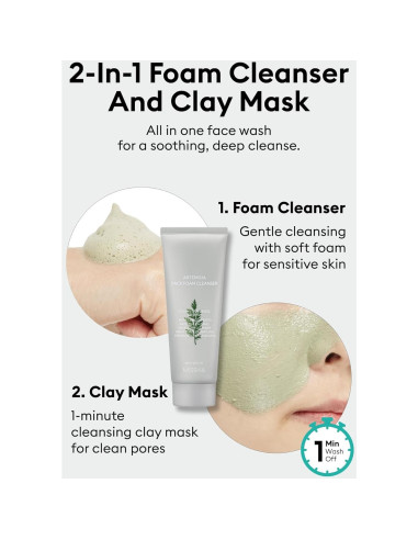 Limpiador Espumoso 2-en-1 MISSHA Artemisia 150ml - Facial y Mascarilla