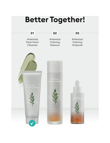 Limpiador Espumoso 2-en-1 MISSHA Artemisia 150ml - Facial y Mascarilla