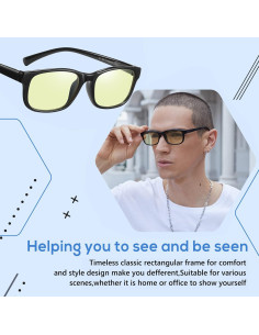 Gafas de Luz Azul DUCO 8016 con Lente Ámbar UV400 2