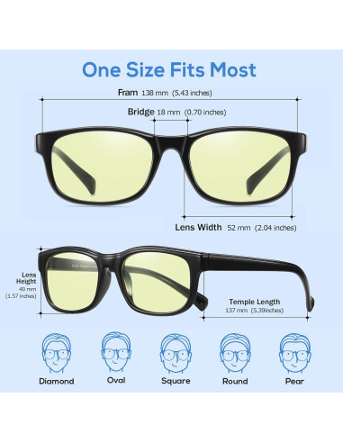 Gafas de Luz Azul DUCO 8016 con Lente Ámbar UV400