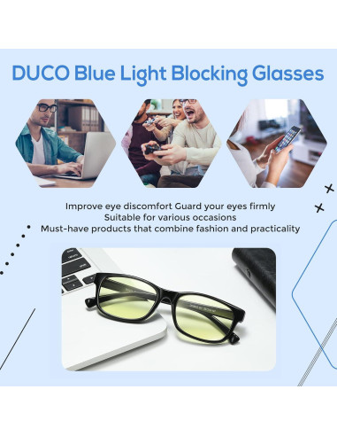 Gafas de Luz Azul DUCO 8016 con Lente Ámbar UV400