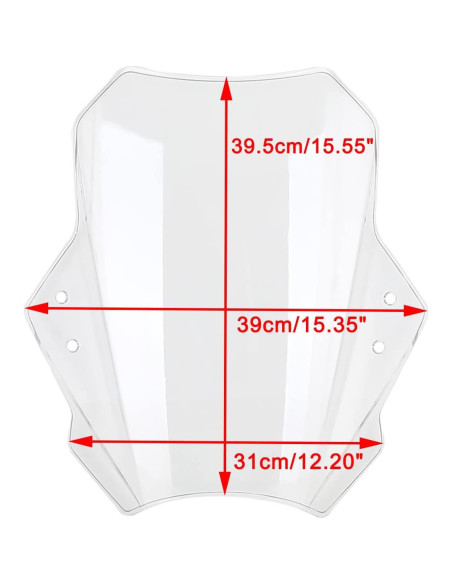 Parabrisas Universal Ajustable Areyourshop para Motocicleta 22-28MM