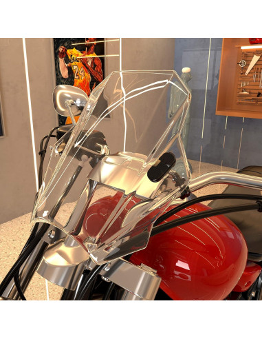 Parabrisas Universal Ajustable Areyourshop para Motocicleta 22-28MM
