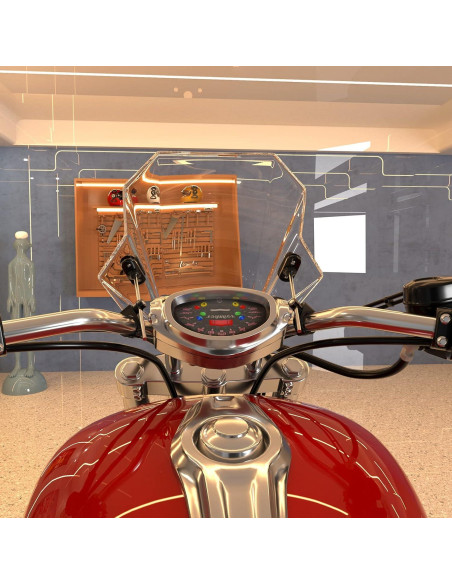 Parabrisas Universal Ajustable Areyourshop para Motocicleta 22-28MM