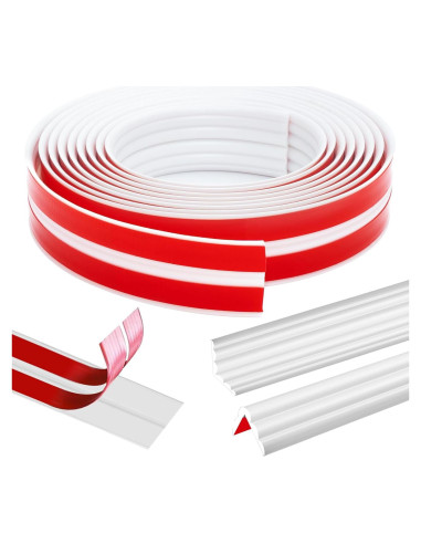 Protector de Esquinas de Pared Yonilarey 6.1m Autoadhesivo Blanco