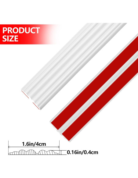 Protector de Esquinas de Pared Yonilarey 6.1m Autoadhesivo Blanco